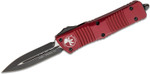 Microtech 142-1MR Combat Troodon AUTO OTF Knife 3.75" Black Double Edge Dagger Blade, Merlot Red Aluminum Handle