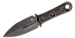 Microtech/Borka Blades 201-1DLCS Signature Series SBD Fixed Blade Knife 4.375" Black DLC Double Edge Dagger Blade, Milled Carbon Fiber Handles, Kydex Sheath