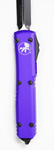 Microtech 122-1PU Ultratech AUTO OTF Knife 3.46" Black Plain Double Edge Dagger Blade, Purple Aluminum Handle