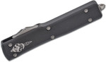 Microtech 419-10 Signature Series UTX-70 AUTO OTF 2.41" Stonewashed Hellhound Tanto Plain Blade, Black Aluminum Handle