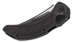 Microtech 268A-1T Brachial Tactical AUTO Folding Knife 3.5" Black Trailing Point Blade, Milled Black Aluminum Handles