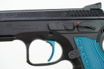 CZ Custom SHADOW 2 ACCU 9MM Black Poly Blue Grips - Blue/Black, 4.89" Barrel, 17 Rounds, Metal Grips