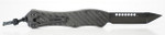 Heretic Custom Hydra Tanto DLC Vegas Forge Reptillian Damascus Blade w/ Carbon Fiber Chassis (BSTX26002)
