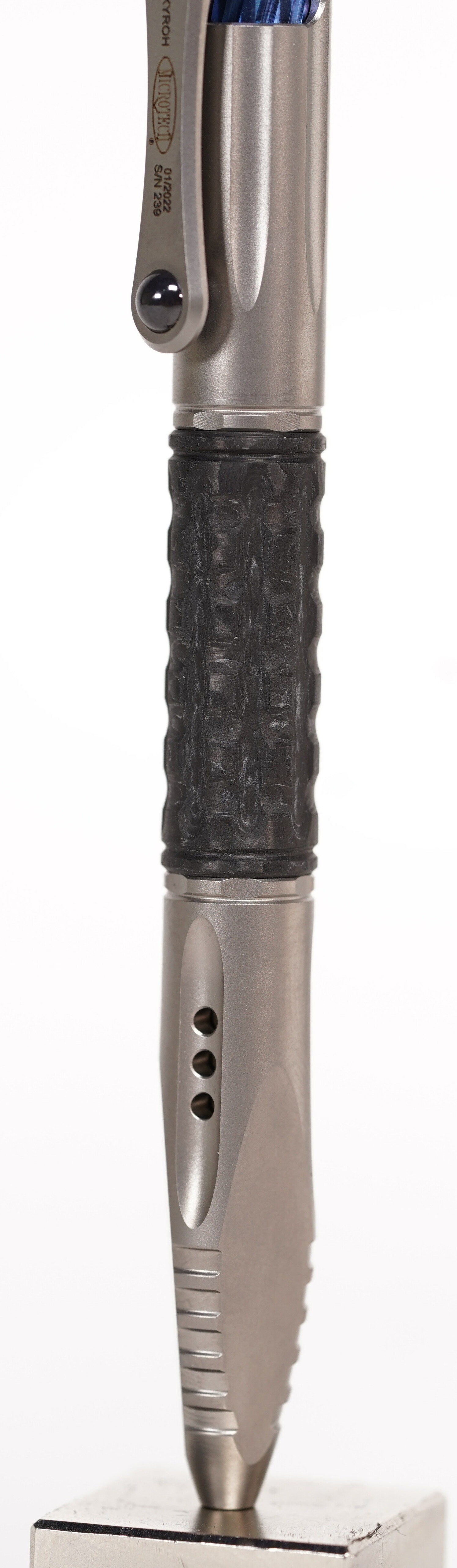 Microtech Kyroh Bead Blast Titanium w/ Tritium Insert