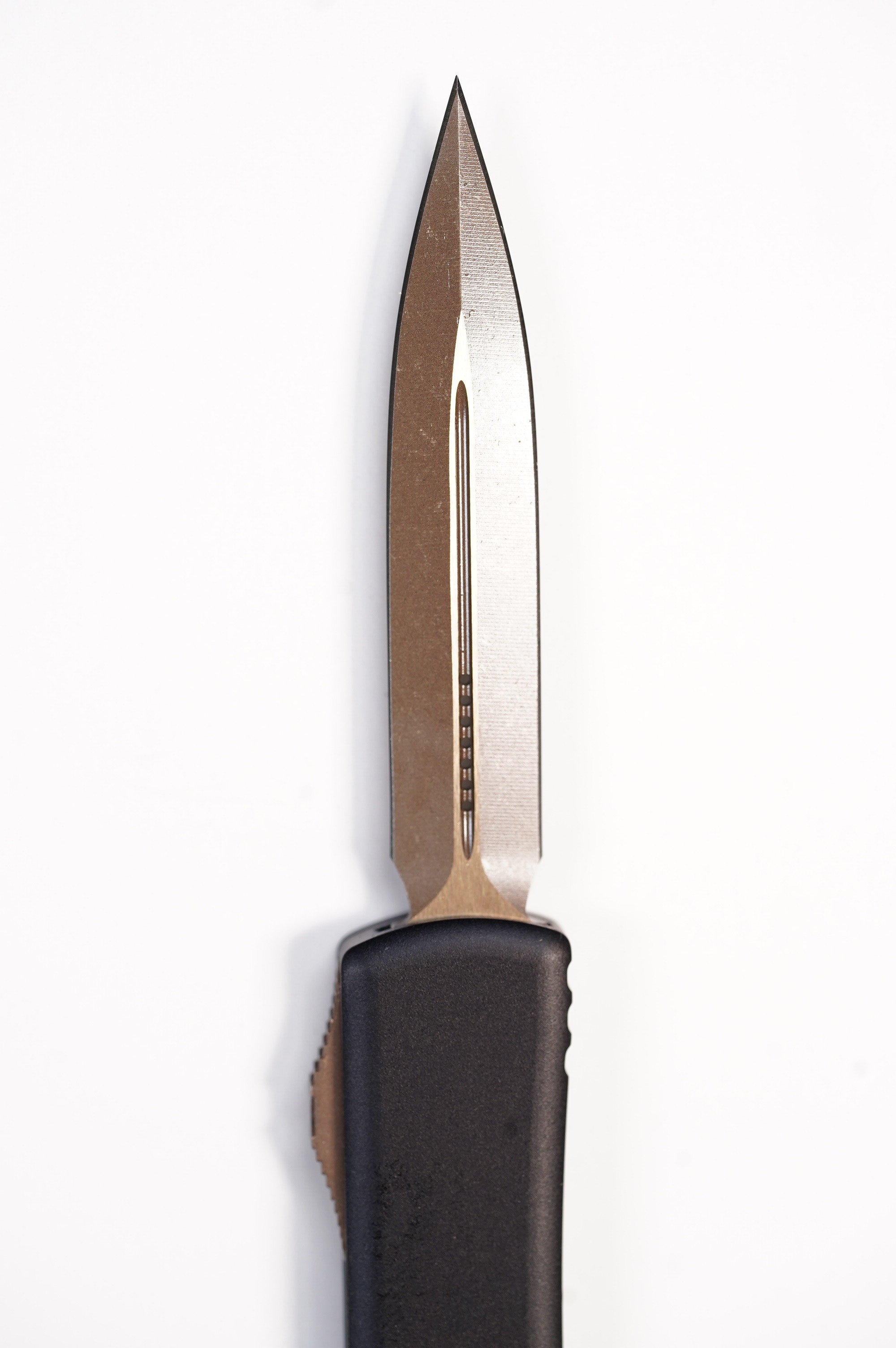Microtech 147-13AP UTX-70 Bronze, Black Aluminum Handle