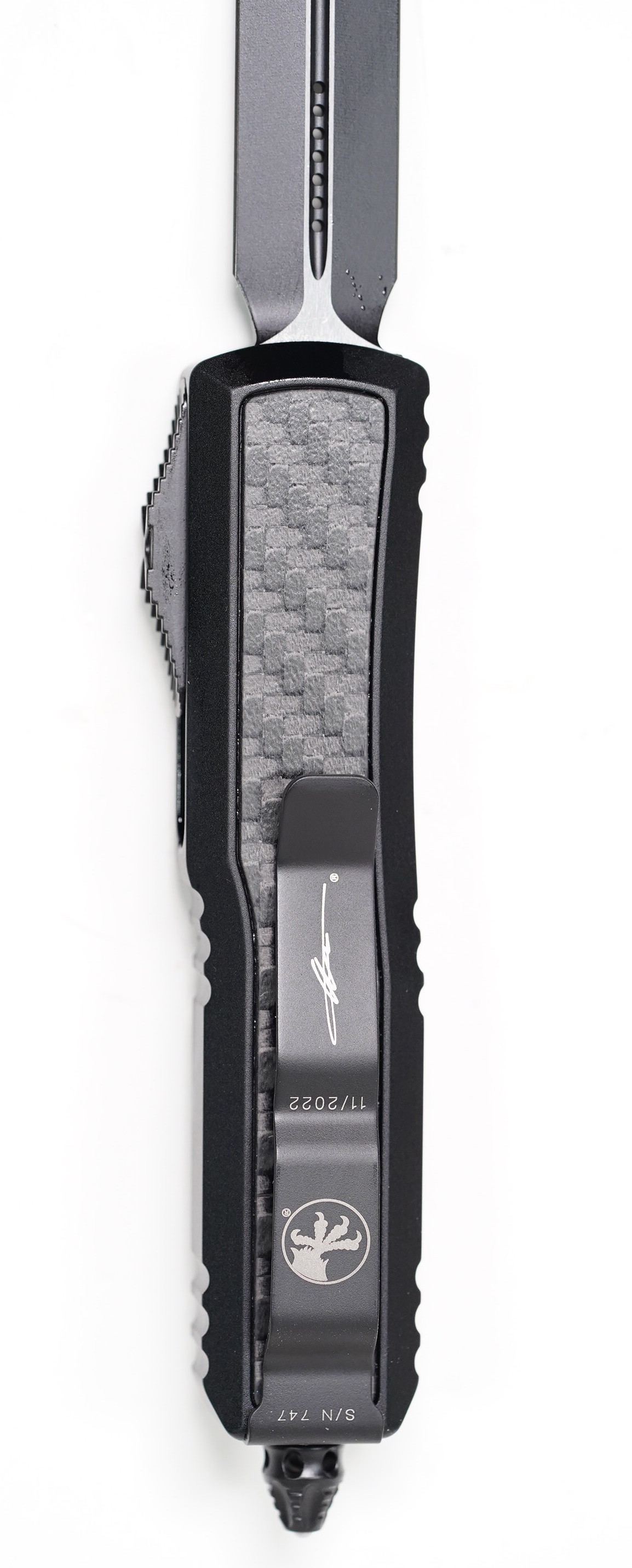 Microtech 126-1TCFIS Daytona D/E Carbon Fiber Inlay