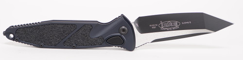 Microtech 161A-1T Socom Elite Tactical AUTO Folding Knife 4.05" Black Tanto Plain Blade, Black Aluminum Handles