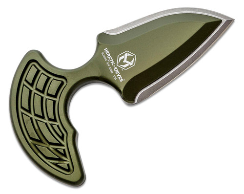 Heretic H050-6A-GRN Sleight DLC Double Edge Push Dagger Green, Kydex sheath