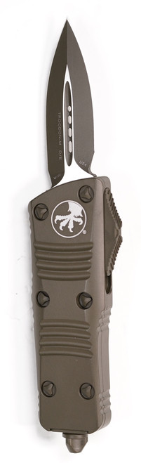 Microtech 238-1COD Troodon Mini OTF AUTO Knife 1.99" Cerakote OD Green Double Edge Dagger Blade, Cerakote OD Green Handles