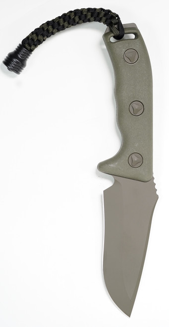 Microtech 102-1COD Cerakote OD Green Currahee Combat Fixed 4.5" Single Plain Edge Blade, Kydex Sheath