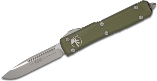 Microtech 123-4OD Ultratech AUTO OTF Knife 3.46" Satin Plain Tanto Blade, OD Green Aluminum Handle