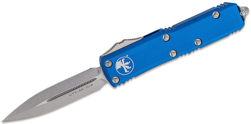 Microtech 148-10BL UTX-70 Stonewashed, Blue Handles