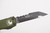 Microtech 233-2OD UTX-85 AUTO OTF 3" Black Tanto Combo Blade, OD Green Aluminum Handles