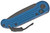 Microtech 135-1BL LUDT AUTO 3.375" Black Plain Blade, Blue Aluminum Handles