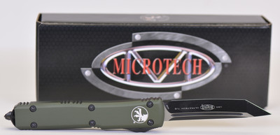 Microtech 123-1OD Ultratech Black, OD Green Aluminum Handle