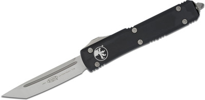 Microtech 123-4 Ultratech Satin, Black Aluminum Handle