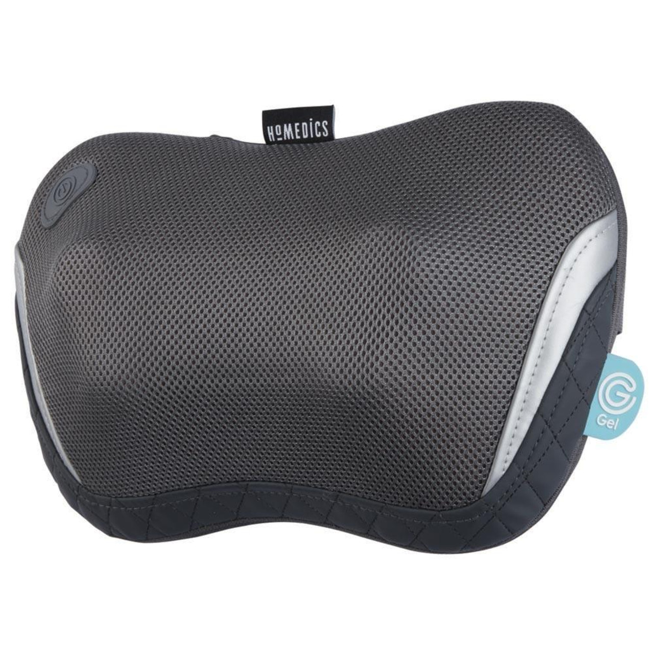 Homedics Cordless Shiatsu Full Body Massage Pillow with Soothing Heat,  Masseuse Feel, Gray color 