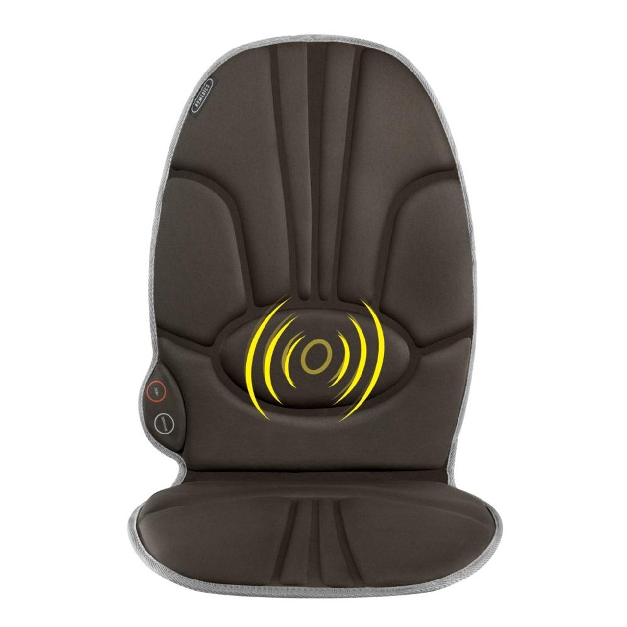 Massage Seat Cushion Back Massager w/ Heat & 6 Vibration Motors for Home - Black