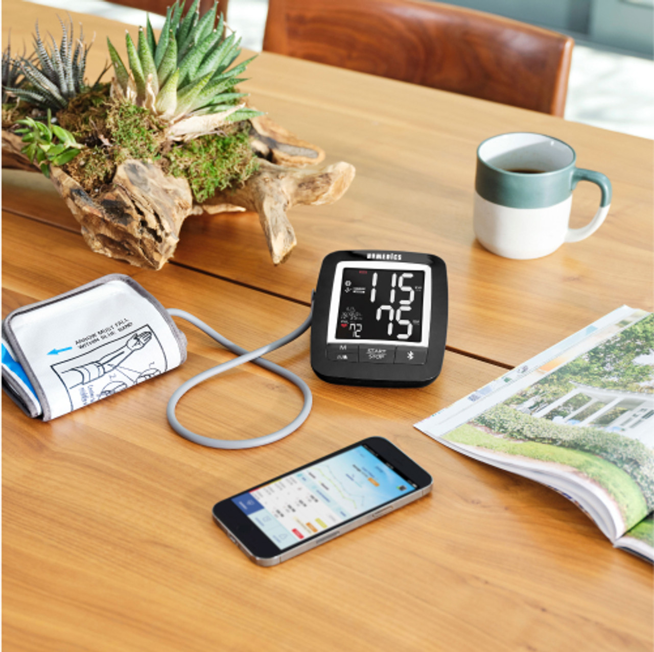 Homedics® Relax+ Upper Arm 900 Series Blood Pressure Monitor for Easy,  Accurate Results, Bluetooth Technology 