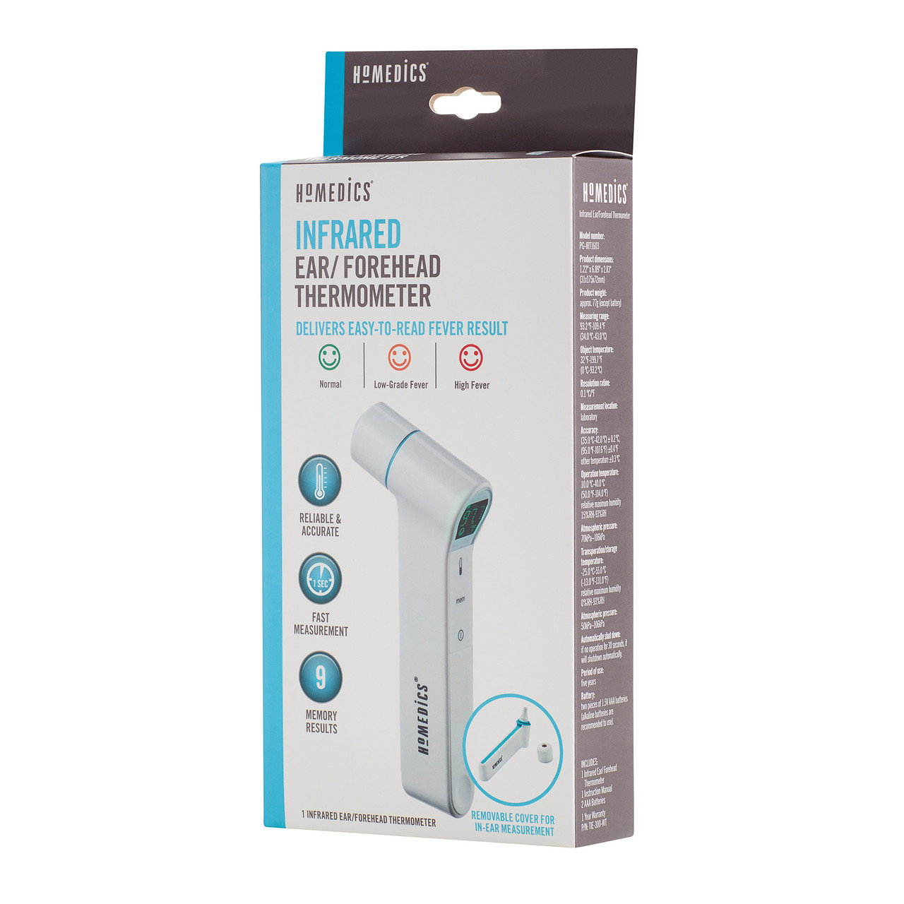 Infrared Ear and Forehead Thermometer - Homedics