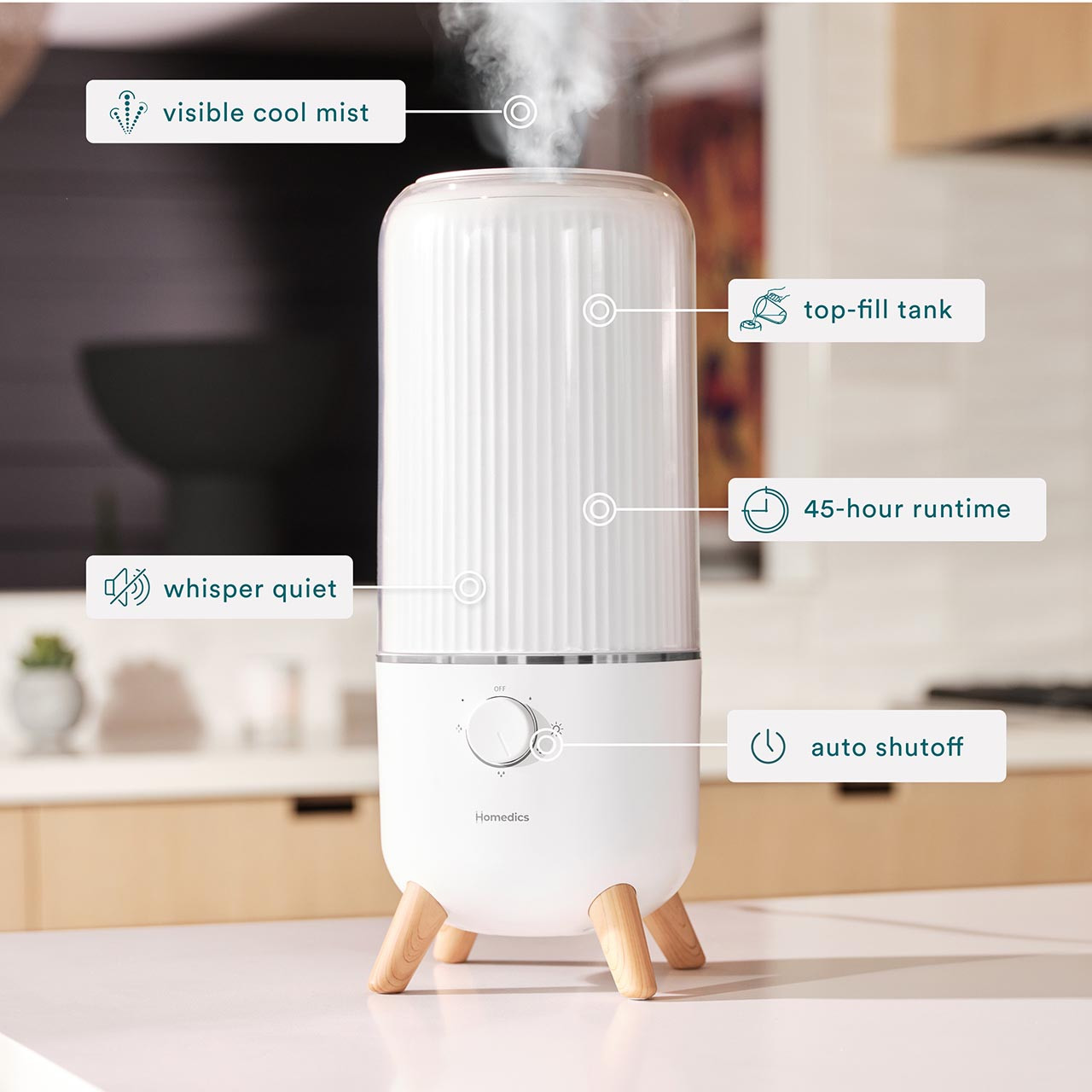 Humidificador de Aire Ultra Niebla Fría Homedics