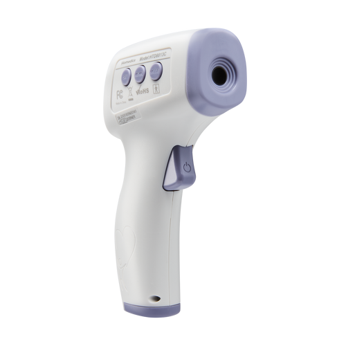 Non contact infrared forehead thermometer for fast temperature checks.