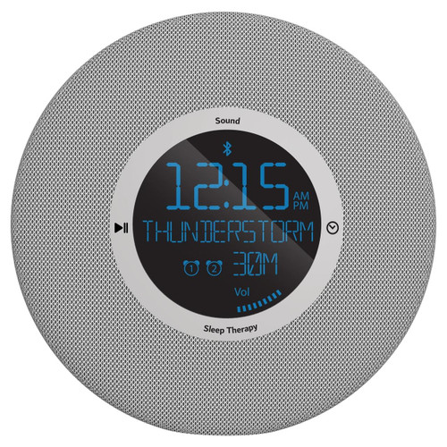 Front view of the Homedics Deep Sleep Revitalize Engineered Sleep Sound Alarm Clock