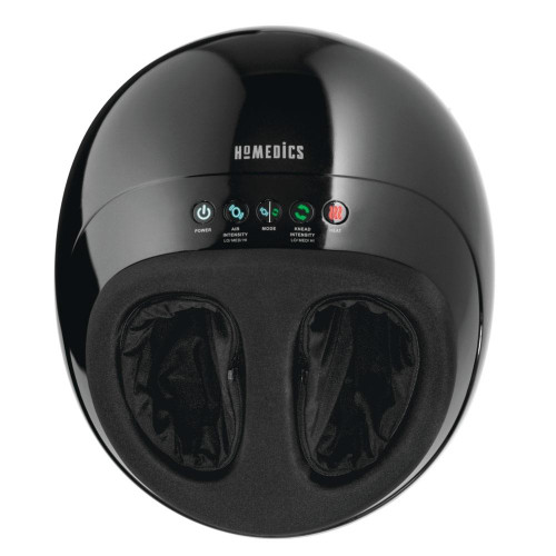 Black | Top-down view of the black Homedics Shiatsu Air Pro Foot Massager with Heat