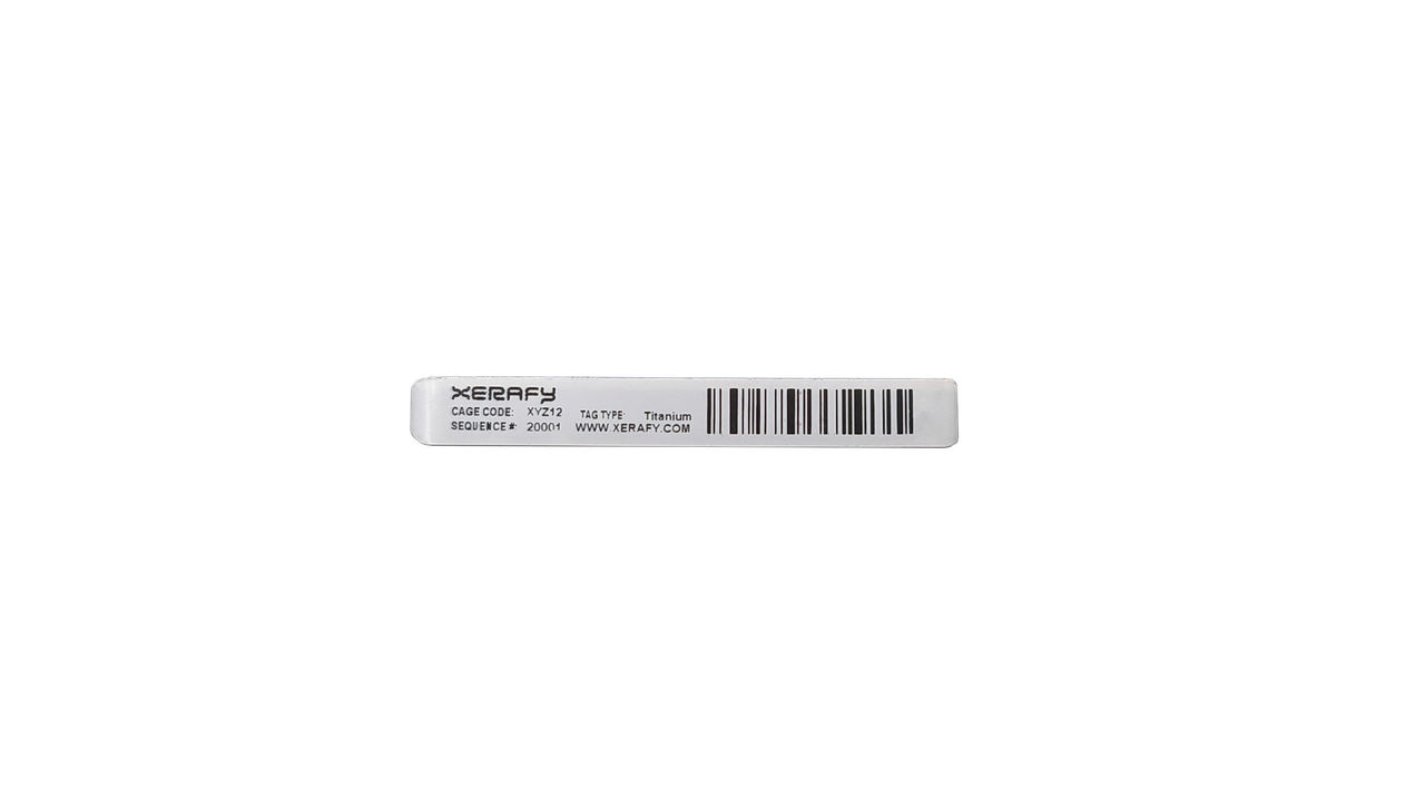 Zebra Titanium Metal Skin Label, Etichette