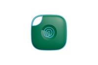 A front-facing image of a Life360 Tile  - Green Surf