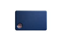 A front-facing image of a Life360 Tile Slim - Navy Blaze