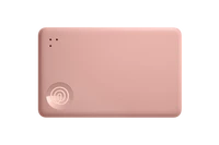 A front-facing image of a Life360 Tile Slim - Blush
