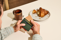 Image of Tile Slim- Clay in green wallet