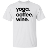 Yoga Coffee Wine Unisex T-Shirt