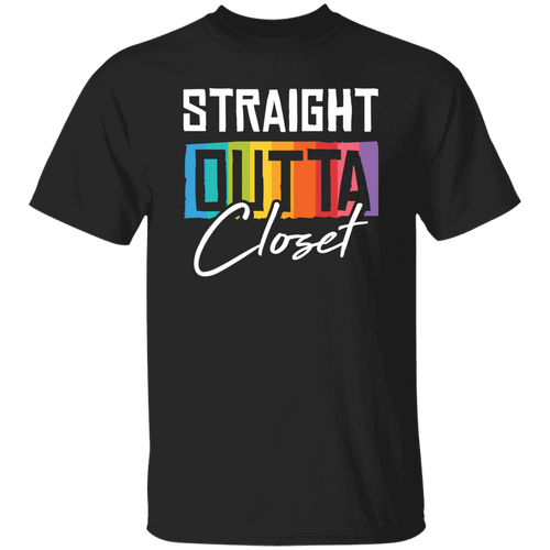 Out of the closet LGBTQ pride shirt gay lesbian Unisex T-Shirt