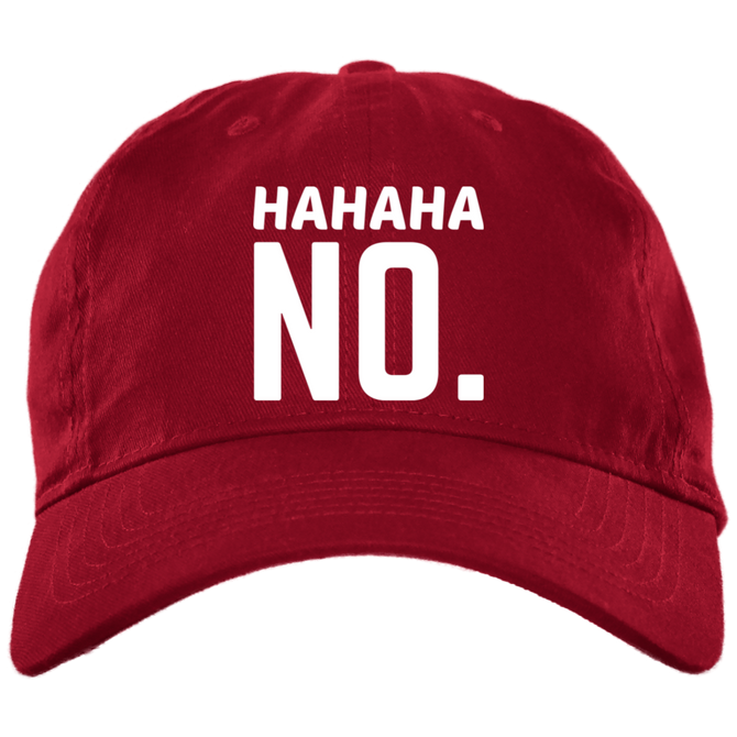 Hahaha No Merger Embroidered Dad Hat