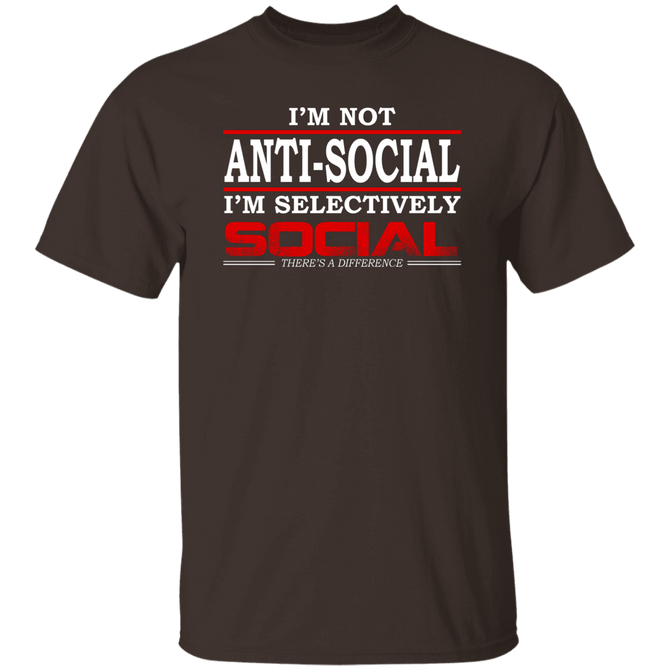 I'm Not Anti-Social Merger Unisex T-Shirt