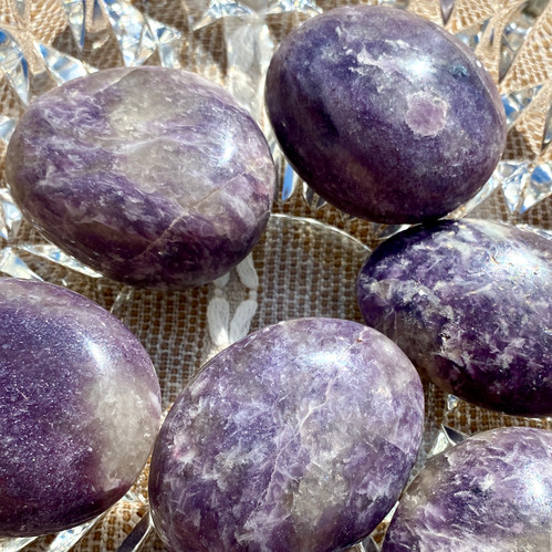 Lepidolite Palm Stone