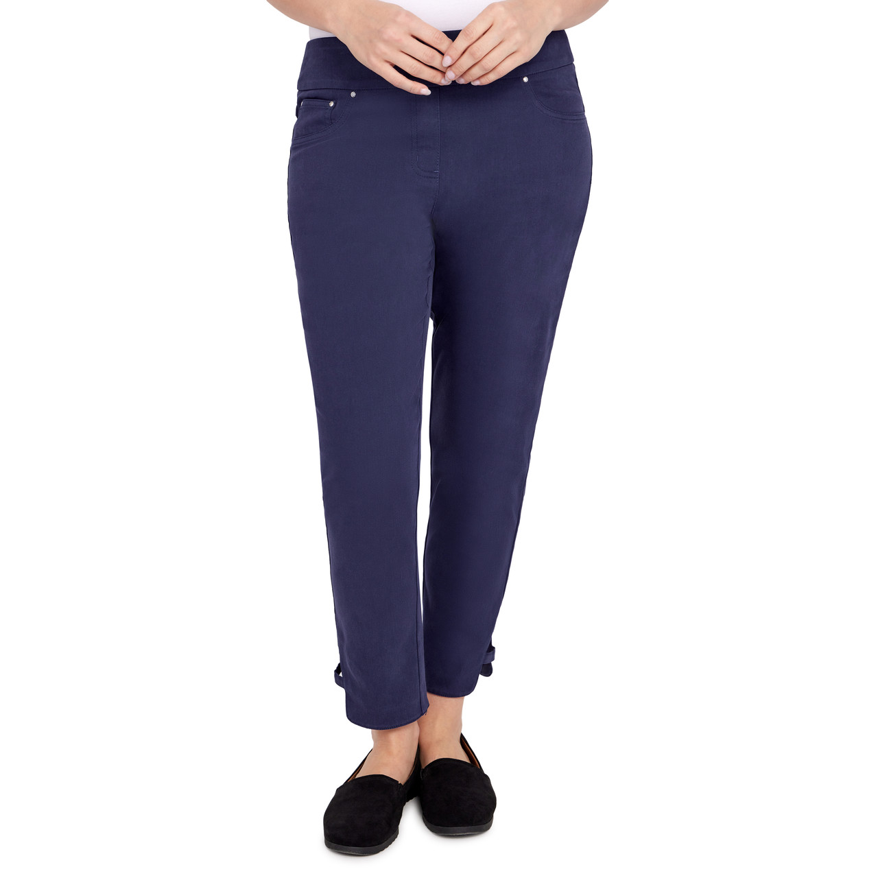 Women’s Full Elastic Waist Pull-On Jeans Pants in Denim