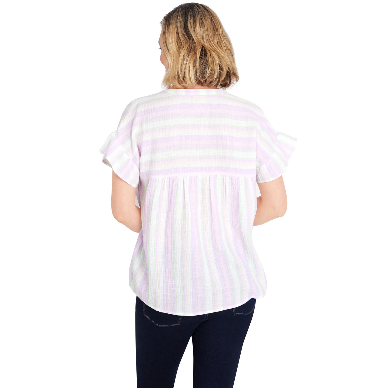 Women s Pastel Stripe Short Sleeve Top Ruby Rd