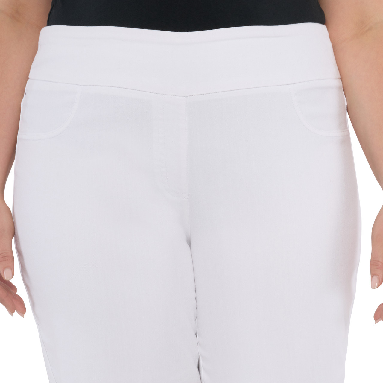 White denim store capris