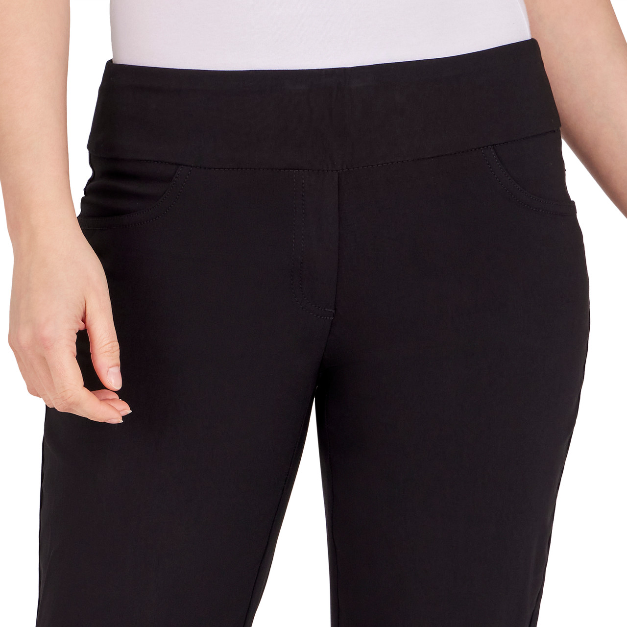 Pantalon Femme Karen T Petite Taille 14P Noir - Occasion Très Bon État, Coupe Droite