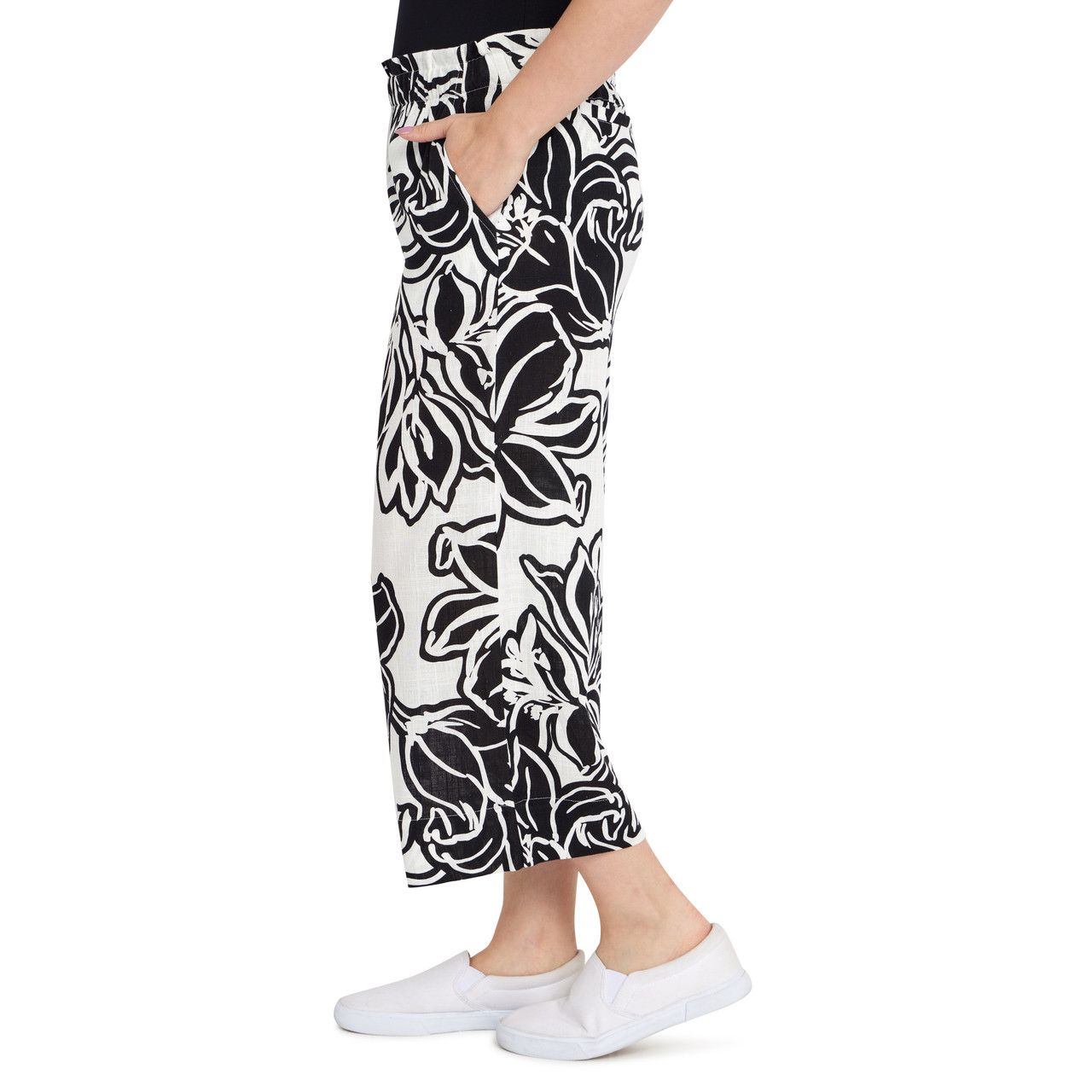 White Cropped floral-print cotton-poplin trousers | Dolce & Gabbana |  MATCHES UK