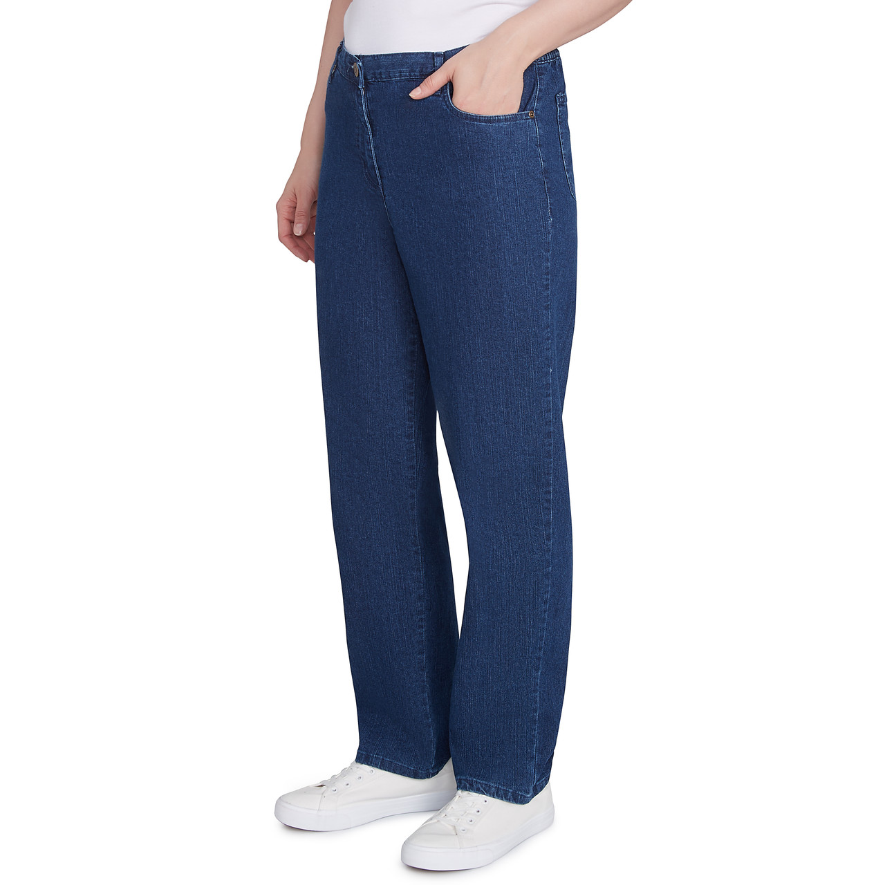 Petite Women's Medium Length Easy Fit Jean Ruby