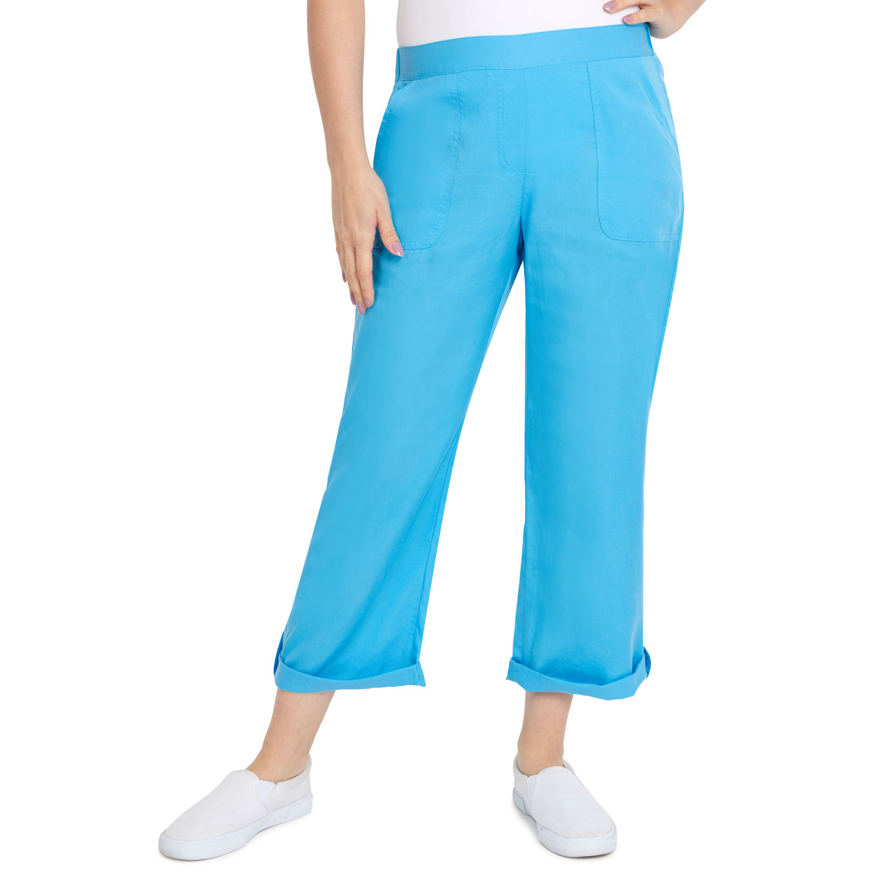 Petite Women's Comfort Fit Tencel Pull-On Ankle Pant