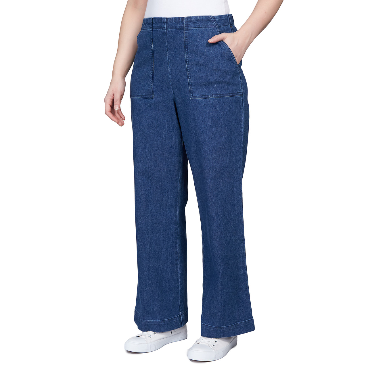 Wide-leg denim jeans pants, womens wide-leg pants, denim trousers