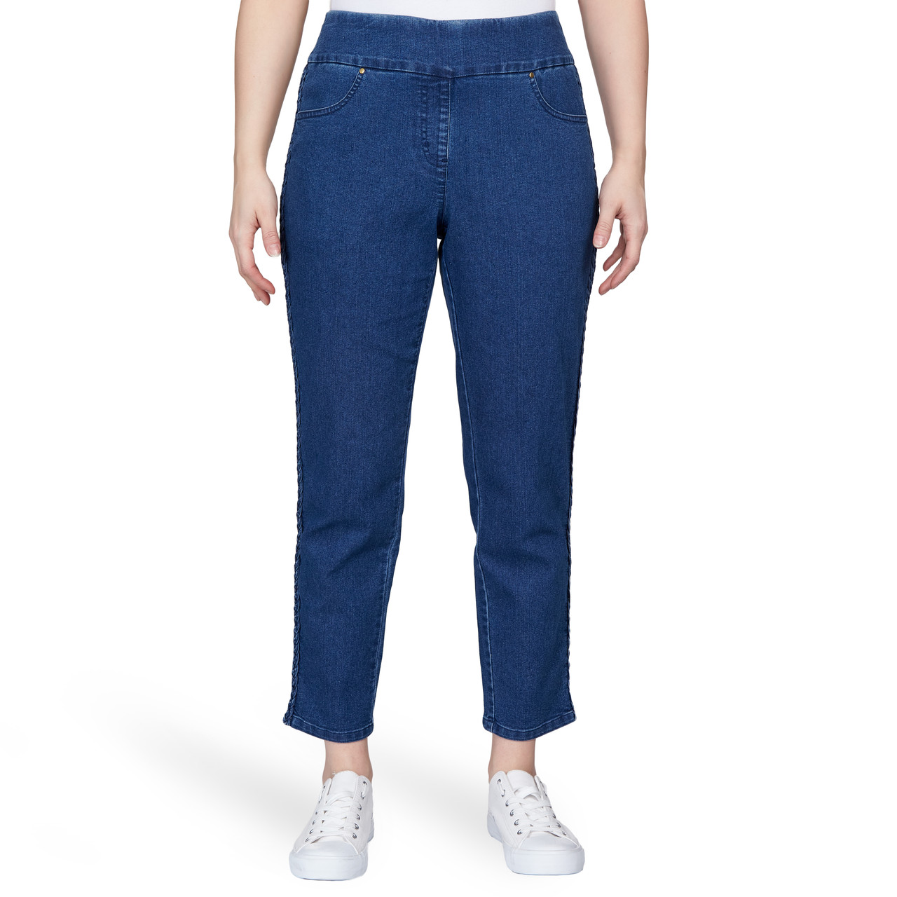 QXXKJDS Large Size Women S Jeans Autumn New Loose High Waist Elastic Ankle-Length  Denim Pants Ladies Beam Feet Hallen Jeans QXXKJDS (Color : Light blue, Size  : XXXL) price in UAE |