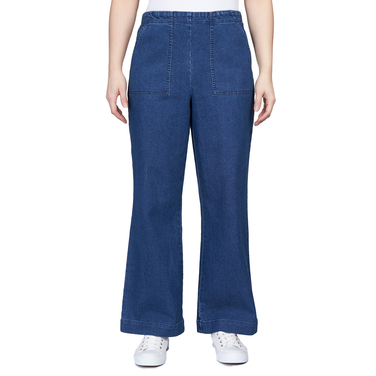 Plus Women's Denim Wonder Wide Leg Jeans | Ruby Rd.