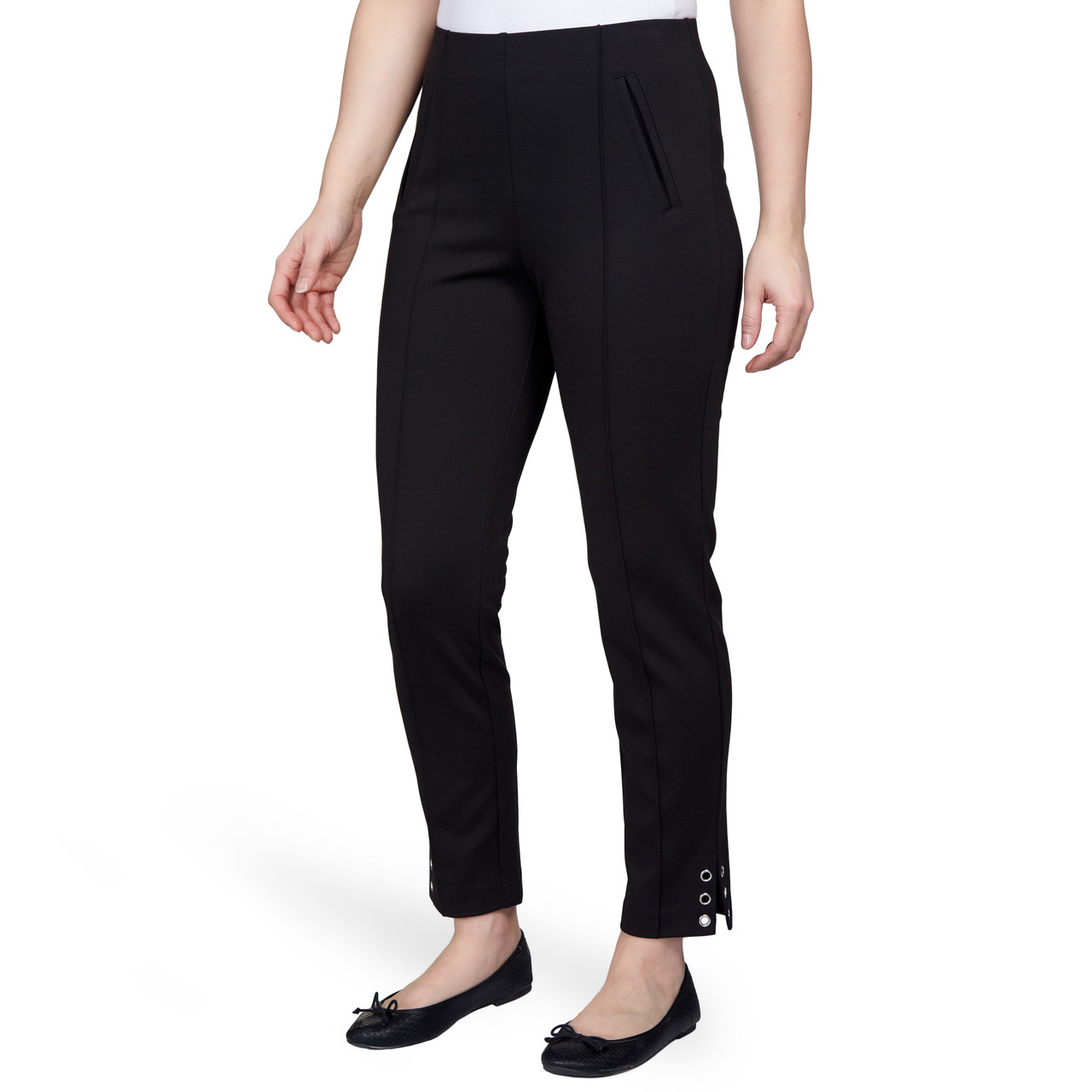 Eileen Fisher Petite Size Stretch Crepe Slim Leg Ankle Pants | Dillard's