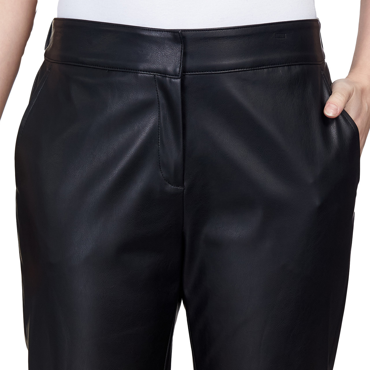 High Rise Relaxed Leather Trouser in Noir – FRAME